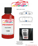 paint code location plate Peugeot Expert Van Rouge Pompier 1380 1980-2007 Red Touch Up Paint