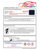 Data Safety Sheet Vauxhall Cabrio/Convertible Royal/Deep Blue 20Z/4Du 2002-2018 Blue Instructions for use paint