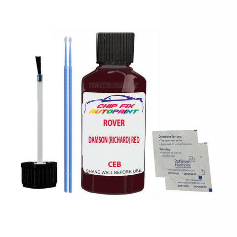 ROVER DAMSON (RICHARD) RED Paint Code CEB Scratch Touch Up Paint Pen