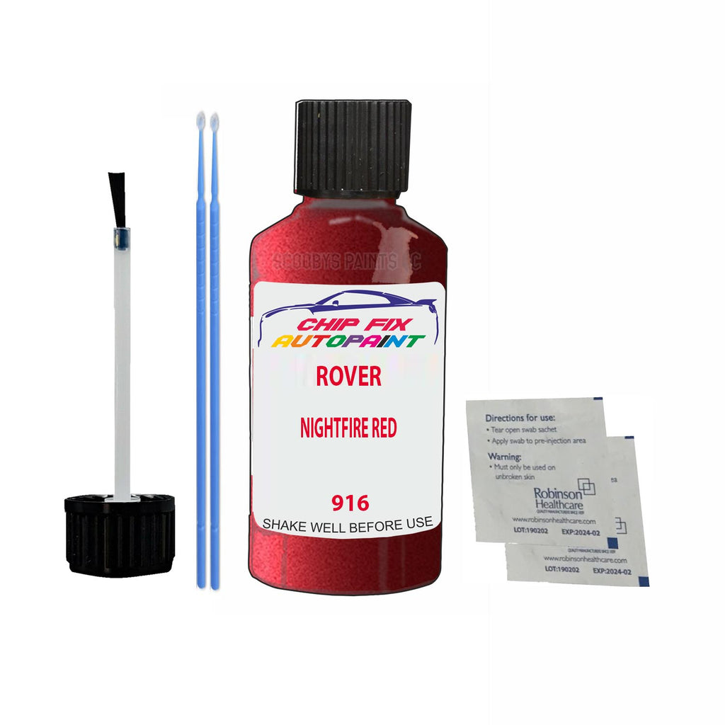 Paint Code 916 ROVER NIGHTFIRE RED Paint Code 916 Scratch Touch Up Paint Pen – Car ...