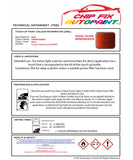 Data Safety Sheet Bmw 4 Series Sakhir Orange Wb50 2012-2020 Orange Instructions for use paint