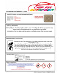 Data Safety Sheet Bmw 3 Series Savanna Beige 187 1981-1984 Beige Instructions for use paint