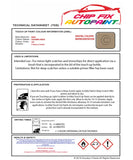 Data Safety Sheet Bmw 3 Series Savanna Beige 187 1981-1984 Beige Instructions for use paint