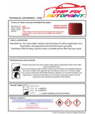Data Safety Sheet Bmw 3 Series Touring Siena Red Ii 362 1998-2004 Red Instructions for use paint
