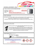 Data Safety Sheet Vauxhall Astra Cabrio Silver Lightning 4Au/163 2003-2011 Grey Instructions for use paint