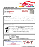 Data Safety Sheet Vauxhall Antara Snowflake White Gyn 2012-2017 White Instructions for use paint