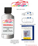 paint code location sticker Vauxhall Cascada Sovereign/Switchblade Silver 636R/176/G4L 2009-2021 Grey plate find code