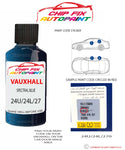 paint code location sticker Vauxhall Omega Spectral Blue 24U/24L/270 1992-2001 Blue plate find code