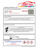 Data Safety Sheet Vauxhall Cavalier Stone Gray 85L/145 1993-1996 Grey/Silver Instructions for use paint