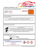 Data saftey sheet Polo Samt Orange LA2A 1981-1983 Orange instructions for use