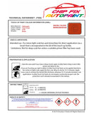Data saftey sheet Beetle Snap Orange LD2B 2001-2004 Orange instructions for use