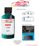 paint code location sticker Bmw Z Series Ur Green 271 1988-1996 Green plate find code