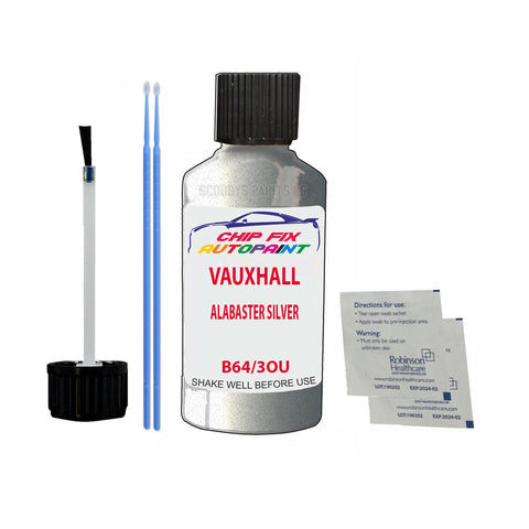 VAUXHALL ALABASTER SILVER Code: (B64/3OU) Car Touch Up Paint Scratch Repair