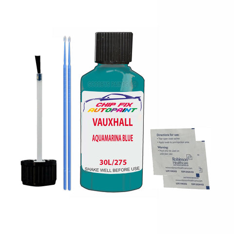 VAUXHALL AQUAMARINA BLUE Code: (30L/275) Car Touch Up Paint Scratch Repair