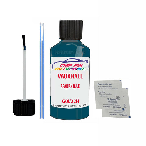 Paint For Vauxhall Corsa Arabian Blue G0I/22H 2012-2012 Blue Touch Up Paint
