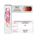genuine Vauxhall Corsa Arizona Amber Gm134 2003-2003 Orange car repair paint