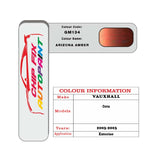 genuine Vauxhall Corsa Arizona Amber Gm134 2003-2003 Orange car repair paint