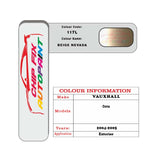 colour card paint for vauxhall Corsa Beige Nevada Code 117L 2004 2005