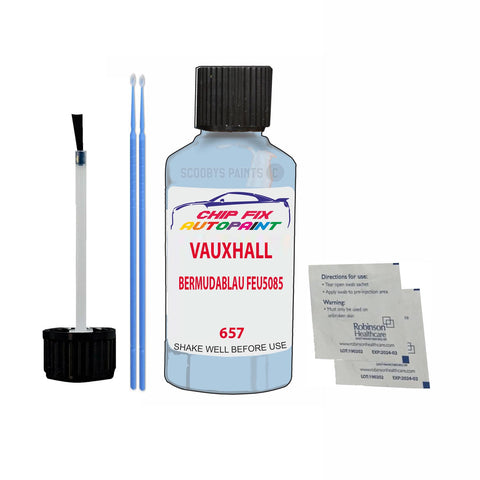 VAUXHALL BERMUDABLAU FEU5085 Code: (657) Car Touch Up Paint Scratch Repair