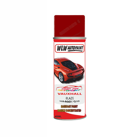 Aerosol Spray Paint For Vauxhall Mokka Blaze Red/Burgundy Red Code Wa466Y/Gx5 2015-2017