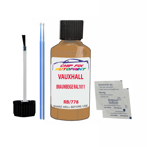 VAUXHALL BRAUNBEIGE RAL1011 Code: (RB/778) Car Touch Up Paint Scratch Repair