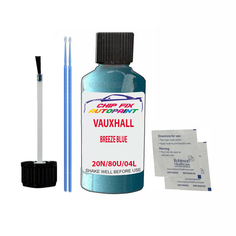 Paint For Vauxhall Astra Coupe Breeze Blue 20N/80U/04L 2001-2007 Blue Touch Up Paint