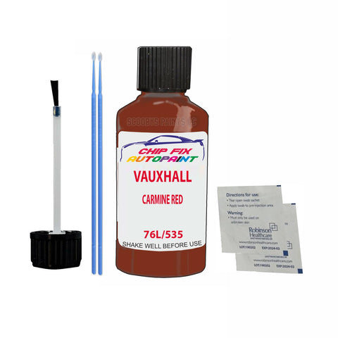 Paint For Vauxhall Vectra Carmine Red 76L/535 1981-1993 Red Touch Up Paint