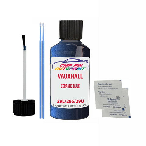 VAUXHALL CERAMIC BLUE Code: (29L/286/29U) Car Touch Up Paint Scratch Repair