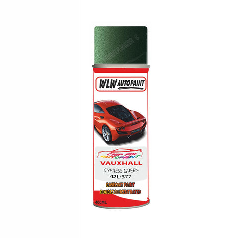Aerosol Spray Paint For Vauxhall Corsa Cypress Green Code 42L/377 1999-2000