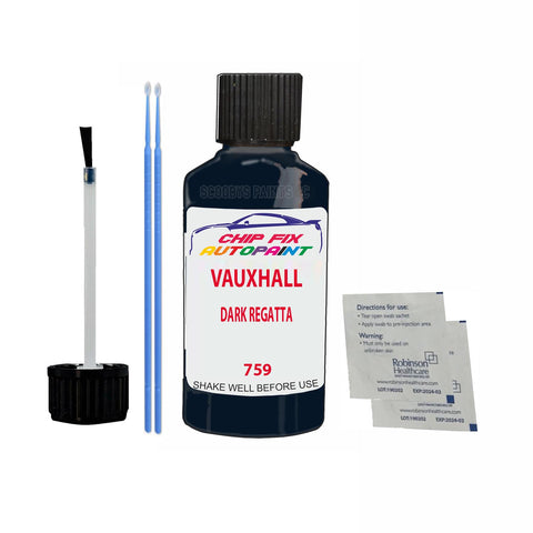 VAUXHALL DARK REGATTA Code: (759) Car Touch Up Paint Scratch Repair