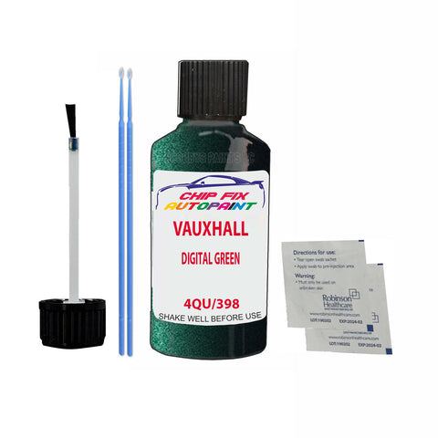 Paint For Vauxhall Corsa Digital Green 4Qu/398 2004-2008 Green Touch Up Paint