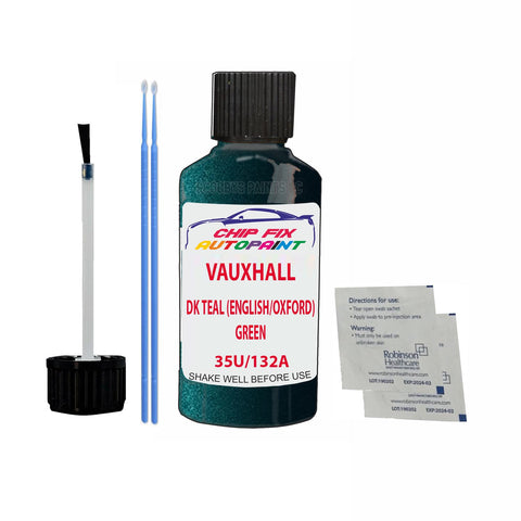 VAUXHALL DK TEAL (ENGLISH/OXFORD) GREEN Code: (35U/132A) Car Touch Up Paint Scratch Repair