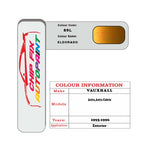colour card paint for vauxhall Astra Cabrio Eldorado Code 89L 1995 1996