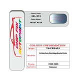 colour card paint for vauxhall Corsa Frost Blue Code 32L/274 1992 1995