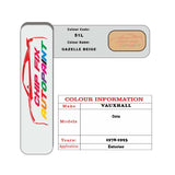 colour card paint for vauxhall Corsa Gazelle Beige Code 51L 1978 1993