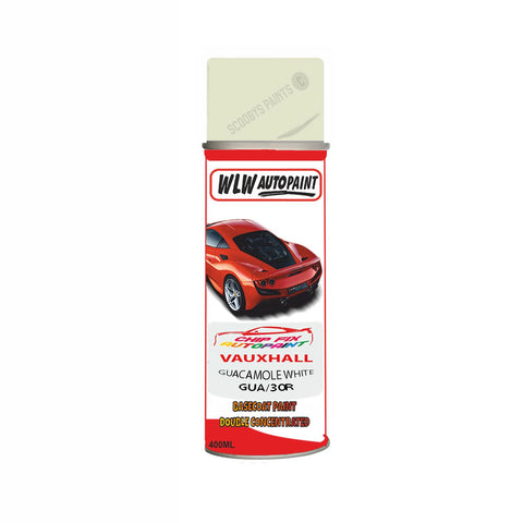 Aerosol Spray Paint For Vauxhall Corsa Guacamole White Code Gua/30R 2011-2014