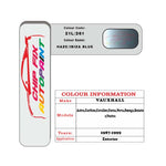 colour card paint for vauxhall Corsa Haze/Ibiza Blue Code 21L/261 1987 1999