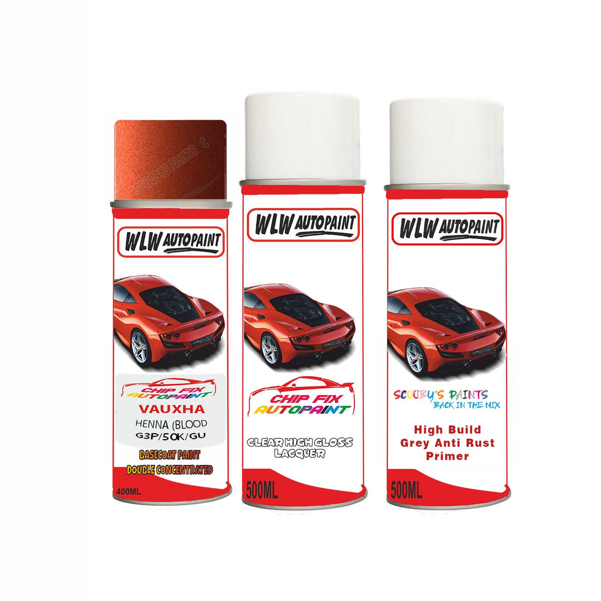 Gu Paint Code VAUXHALL HENNA (BLOOD ORANGE)/CURRY RED Code: (G3P/50K/GU1) Car Aeroso ...