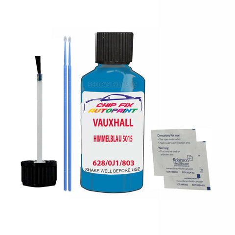 VAUXHALL HIMMELBLAU 5015 Code: (628/0J1/803) Car Touch Up Paint Scratch Repair