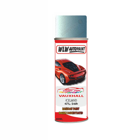 Aerosol Spray Paint For Vauxhall Nova Iceland Code 67L/368 1996-1998