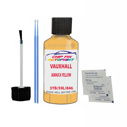 VAUXHALL JAMAICA YELLOW Code: (3YB/59L/846) Car Touch Up Paint Scratch Repair