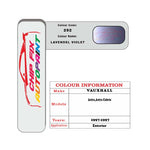 colour card paint for vauxhall Astra Lavendel Violet Code 292 1997 1997