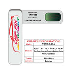 genuine Vauxhall Vectra Lemans/Lethane Green 4Fu/369 1995-2003 Green car repair paint