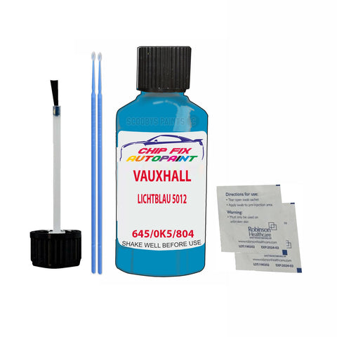 VAUXHALL LICHTBLAU 5012 Code: (645/0K5/804) Car Touch Up Paint Scratch Repair