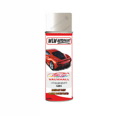 Aerosol Spray Paint For Vauxhall Ampera Lithium White Code Gbn 2012-2012