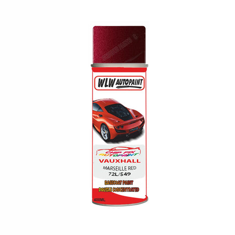 Aerosol Spray Paint For Vauxhall Corsa Marseille Red Code 72L/549 1991-2002