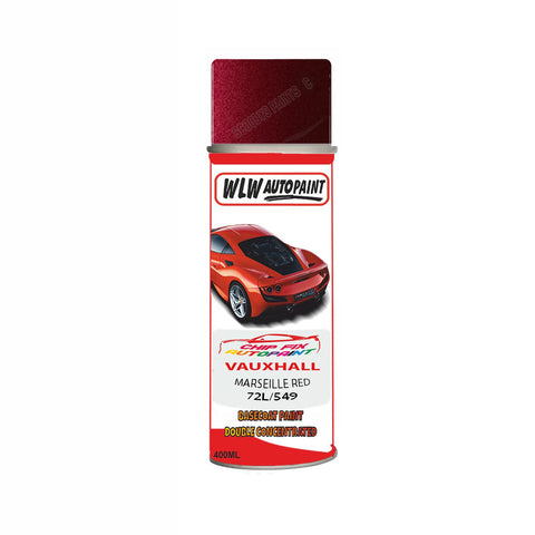 Aerosol Spray Paint For Vauxhall Astra Marseille Red Code 72L/549 1991-2002