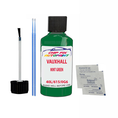 Paint For Vauxhall Vivaro Mint Green 40L/615/0G6 1977-2004 Green Touch Up Paint