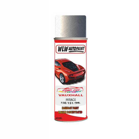 Aerosol Spray Paint For Vauxhall Astra Coupe Mirage Code 33E/151/94L 1999-2003