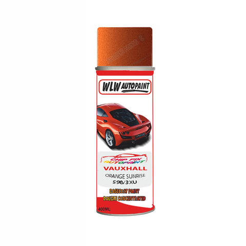 Aerosol Spray Paint For Vauxhall Astra Coupe Orange Sunrise Code 598/3Xu 2004-2004